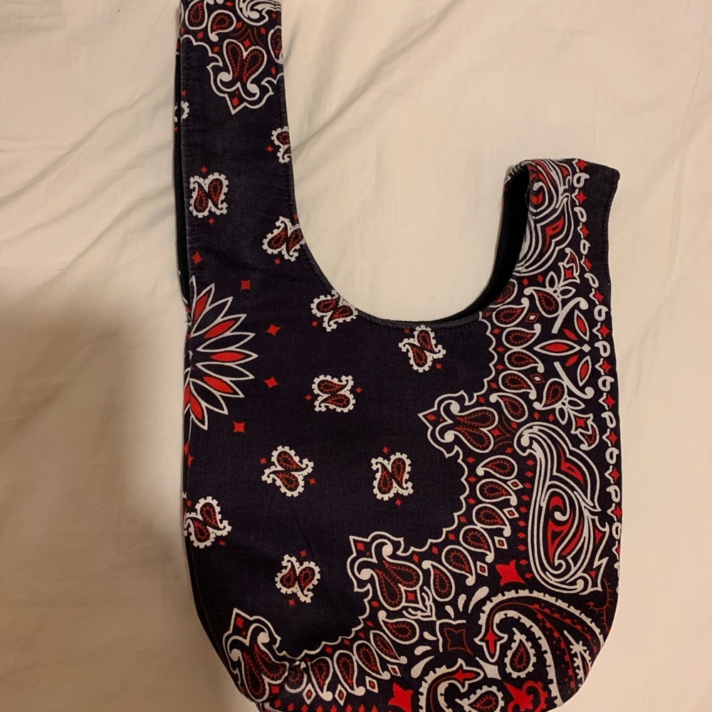 Yaito Paisley Knot Bag-Navy